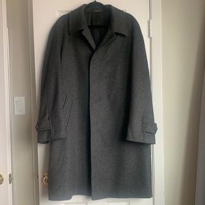 Lanificio Del Casentino Italian Wool Cashmere Charcoal Grey Coat